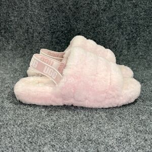 UGG Fluff Yeah Slide Sandals Girl's Size 6 Pink Comfy Slipper Sandals‎